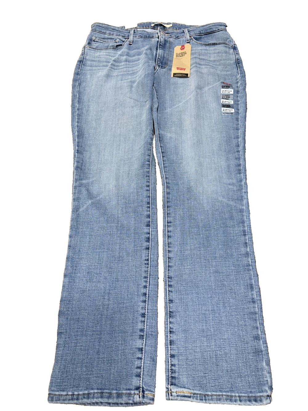 NWT Levi’s Classic Mid Rise Skinny Jeans 16M W33 L30 Hypersoft
